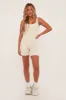 Beige Rib Knit Seamless Unitard - Bleona sold by Rebellious Fashion
