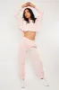Pink Cropped Oversized Hoodie and Joggers Co-ord - Karenza sold by Rebellious Fashion