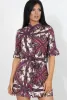 Elyse Pink Paisley Print Shirt Dress sold by Rebellious Fashion