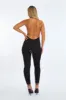 Black Contrast Stitch Detail Halter Neck Jumpsuit - Amy sold by Rebellious Fashion