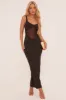 Black Mesh Panel Sleeveless Maxi Dress - Hadlie sold by Rebellious Fashion