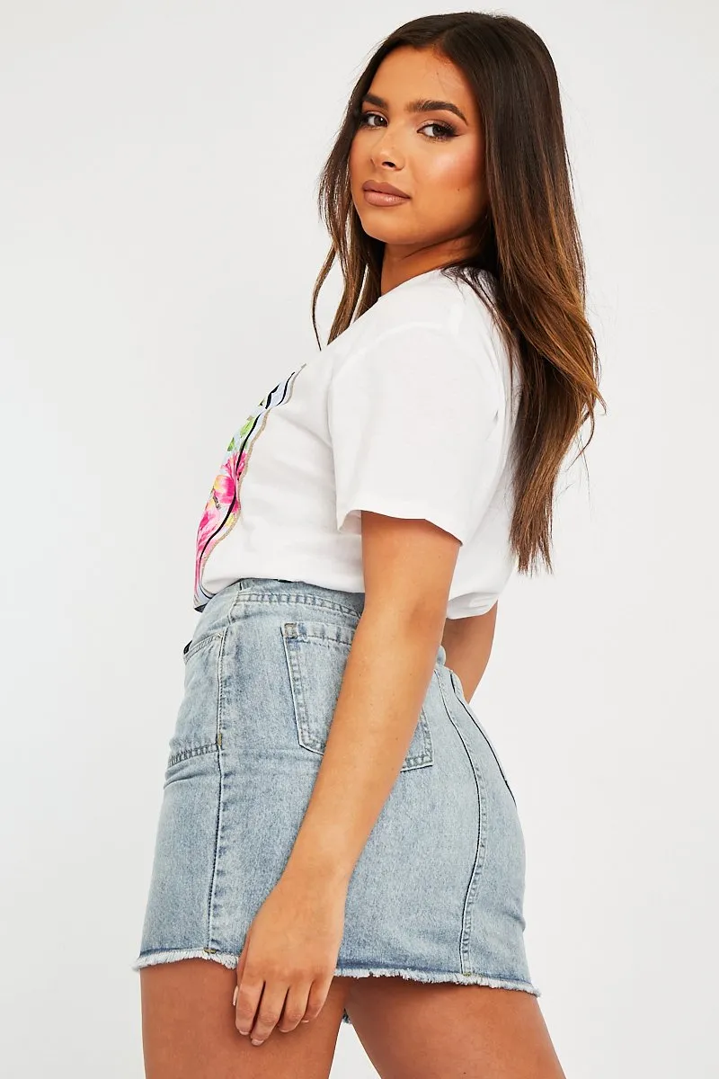 White L'amour Slogan Graphic T-shirt - Leighna sold by Rebellious Fashion product image thumbnail 4