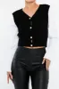 Black Contrast Sleeves Knitted Top - Mckaela sold by Rebellious Fashion