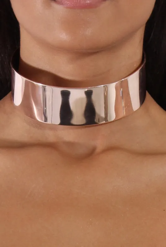Rose Gold Wide Metal Choker - Ceres made by Rebellious Fashion