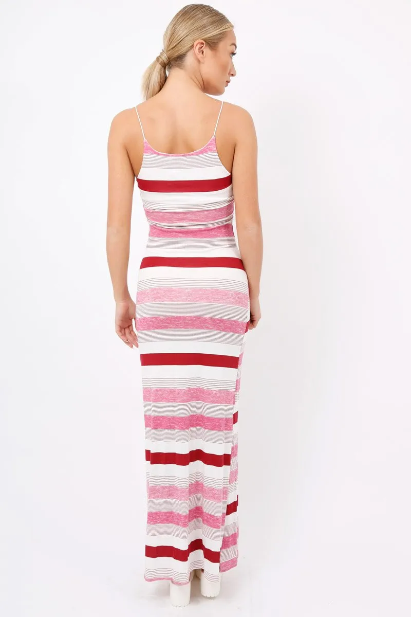 Pink Striped Maxi Dress - Kiah sold by Rebellious Fashion product image thumbnail 4