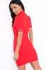 Red Button Detail Plunge Wrap Blazer Dress - Aizah sold by Rebellious Fashion