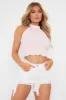 Pink Halter Neck Tie Backless Top - Ciarah sold by Rebellious Fashion