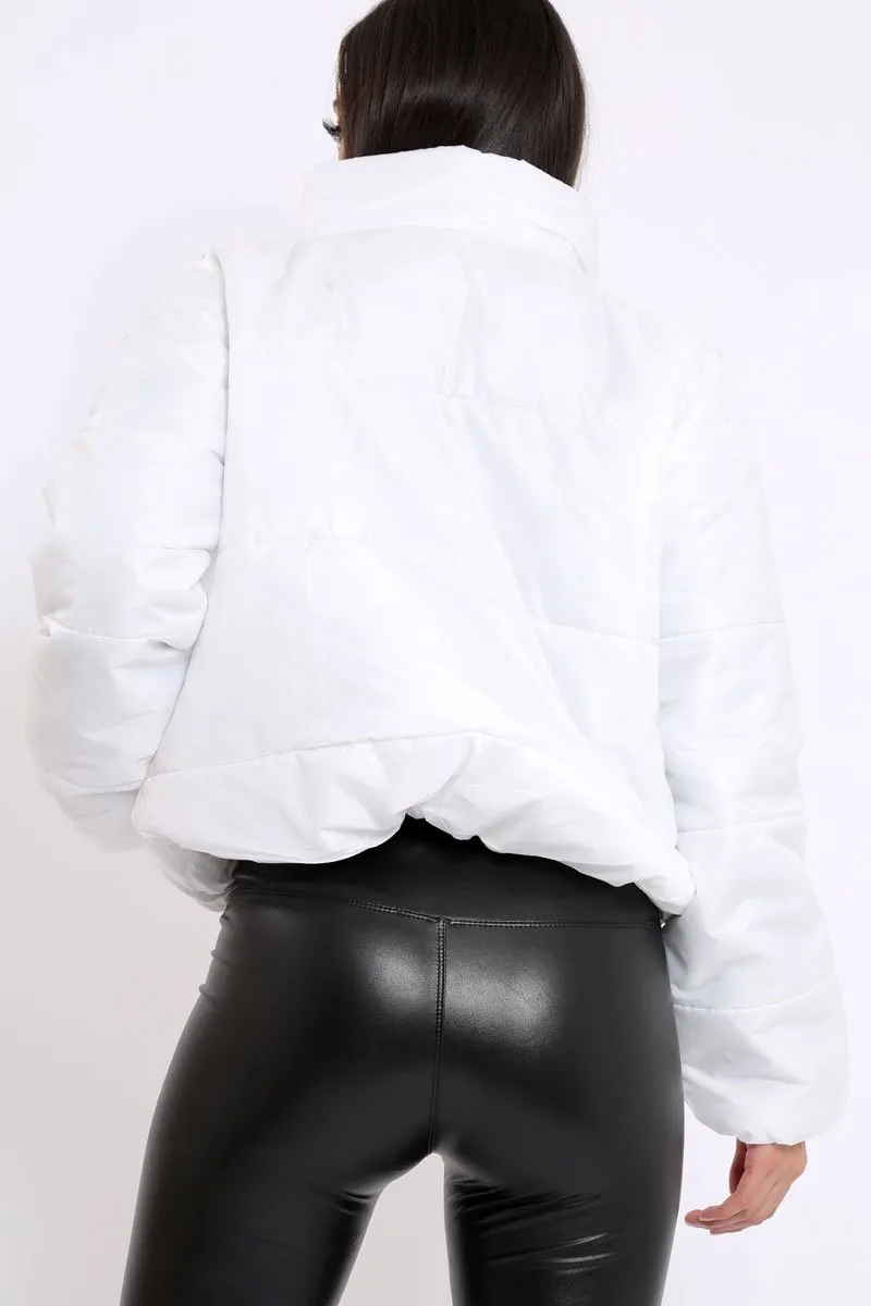 White Puffer Coat - Alyssa sold by Rebellious Fashion product image thumbnail 4
