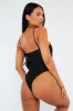 Black Corset Mesh Bodysuit - Liela sold by Rebellious Fashion