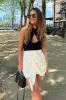 Black Halter Neck Slinky Crop Top - Jessabel sold by Rebellious Fashion