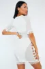 White Zebra Print Cut Out Mesh Mini Dress - Josslyn sold by Rebellious Fashion