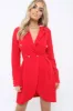Red Button Detail Blazer Dress - Kayleigh sold by Rebellious Fashion
