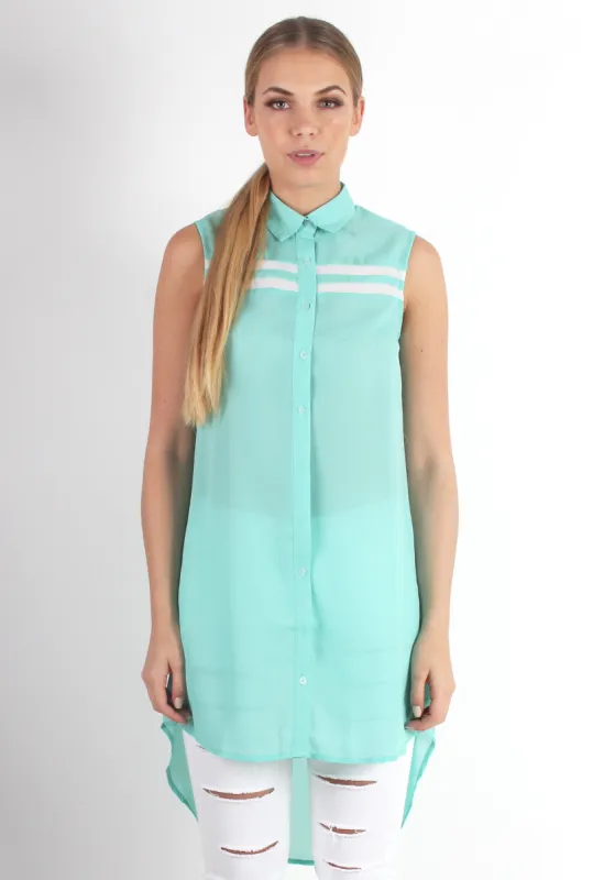 Poppy Green Long Shirt made by Rebellious Fashion