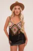 Black Multi Crochet Tassel Hem Crop Top - Anastasia sold by Rebellious Fashion
