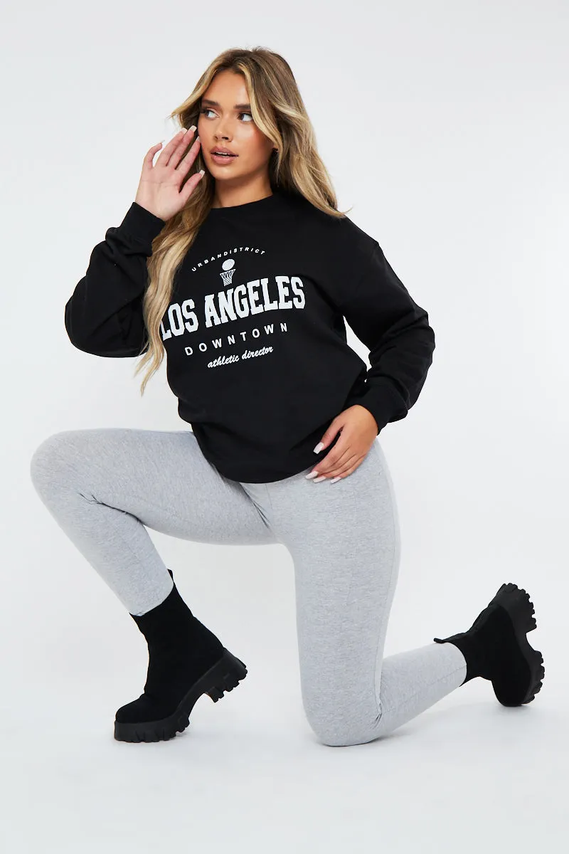Black Oversized Los Angeles Sweatshirt - Lyde sold by Rebellious Fashion product image thumbnail 4