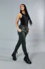 Black Round Neck Sleeveless Bodysuit - Himari sold by Rebellious Fashion