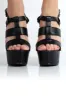 Kaira Black PU Strappy Chunky Heels sold by Rebellious Fashion