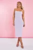 Lilac Knit Lace Up Back Midi Dress - Rory sold by Rebellious Fashion