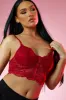Red Lace Corset Cropped Top - Jewel sold by Rebellious Fashion