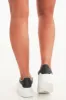 White Black Faux Suede Insert Chunky Sole Trainers - Yuki sold by Rebellious Fashion