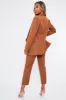 Camel Tailored Blazer And Trouser Set - Raea sold by Rebellious Fashion