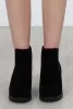 Zoeey Black Suede Platform boots sold by Rebellious Fashion