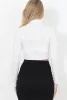 White Ribbed Cut Out Crop Top - Cherish sold by Rebellious Fashion