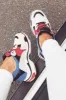 Red And Blue Chunky Lace Up Trainers - Thea sold by Rebellious Fashion
