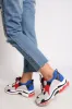 Red And Blue Chunky Lace Up Trainers - Thea sold by Rebellious Fashion