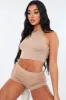 Stone Jersey Racerback Crop Top - Bailey sold by Rebellious Fashion