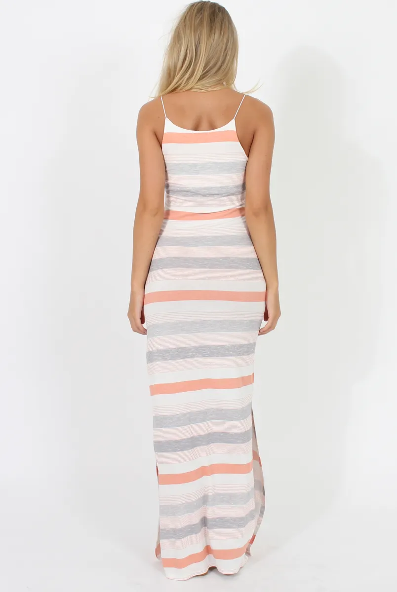 White Stripe Maxi Dress - Maia sold by Rebellious Fashion product image thumbnail 4