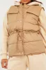 Camel Front Pocket Padded Gilet - Carleigh sold by Rebellious Fashion