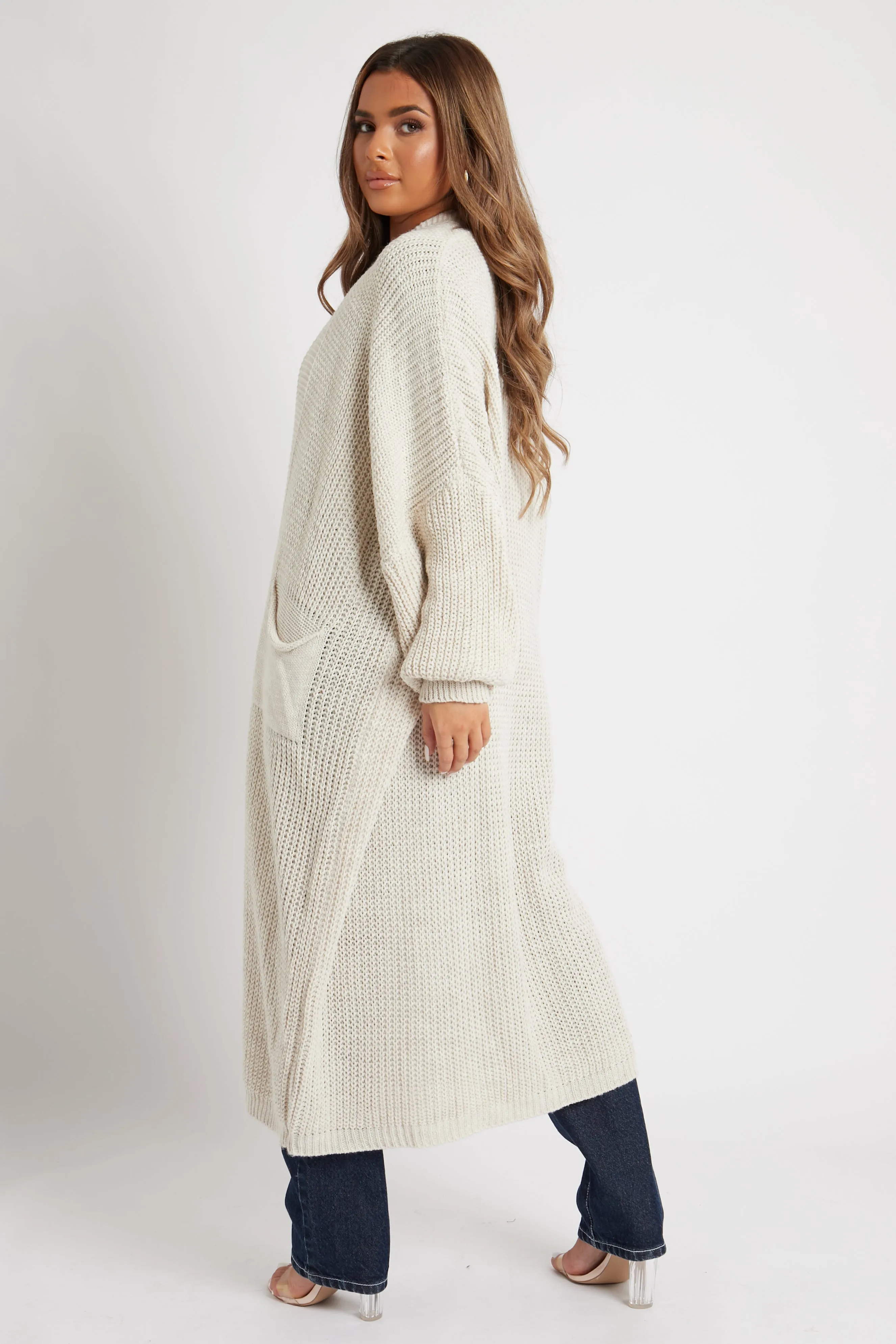 Stone Balloon Sleeve Maxi Knit Cardigan - Imara sold by Rebellious Fashion product image thumbnail 3