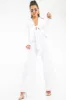 White Tie Front Blazer Wide Leg Trouser Co-Ord - Saphira sold by Rebellious Fashion