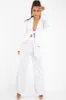 White Tie Front Blazer Wide Leg Trouser Co-Ord - Saphira sold by Rebellious Fashion