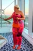 Multi Abstract Print One Shoulder Midi Dress - Pearl sold by Rebellious Fashion