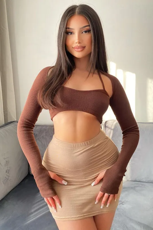 Stone Jersey Bodycon Mini Skirt - Capri sold by Rebellious Fashion