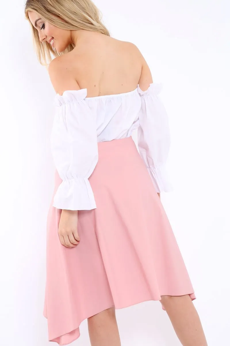Pink Skirt with Shirt Sleeve Tie - Zorie sold by Rebellious Fashion product image thumbnail 4