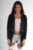 Leia Black Long Sleeve Zip Jacket sold by Rebellious Fashion