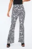 Black And White Zebra Print Wide Leg Trousers - Tiya sold by Rebellious Fashion