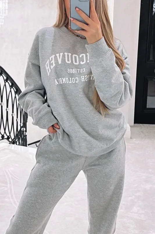 Grey Oversized Vancouver Sweatshirt - Kyran sold by Rebellious Fashion