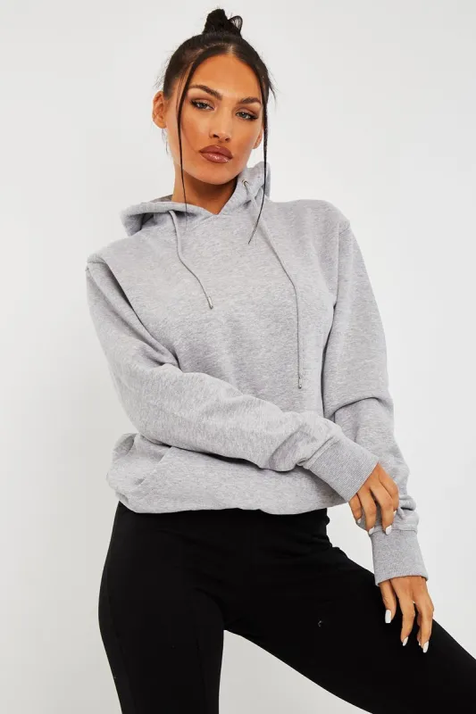 Grey Soft Fleece Hoodie - Maia sold by Rebellious Fashion