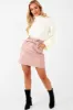 Rose Faux Leather Tie Waist Mini Skirt - Eliyanna sold by Rebellious Fashion
