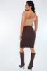 Chocolate Jersey Midi Skirt - Aileen sold by Rebellious Fashion
