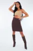 Chocolate Jersey Midi Skirt - Aileen sold by Rebellious Fashion