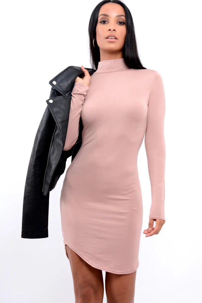 Rose High Neck Bodycon Dress - Lillia sold by Rebellious Fashion product image thumbnail 3
