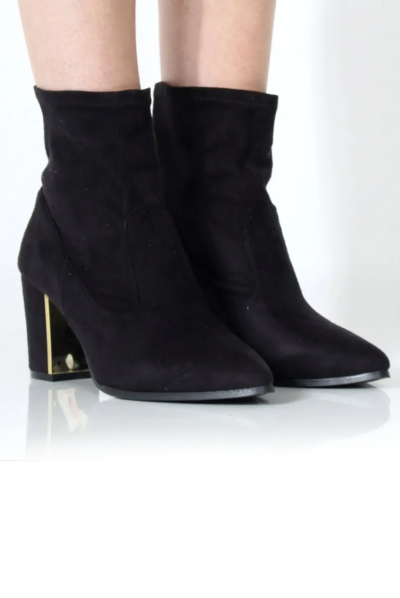 Bay Black Suede Ankle Boots sold by Rebellious Fashion