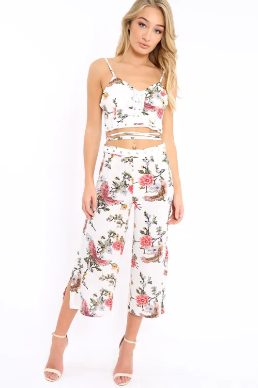 White Floral Top - Destini sold by Rebellious Fashion