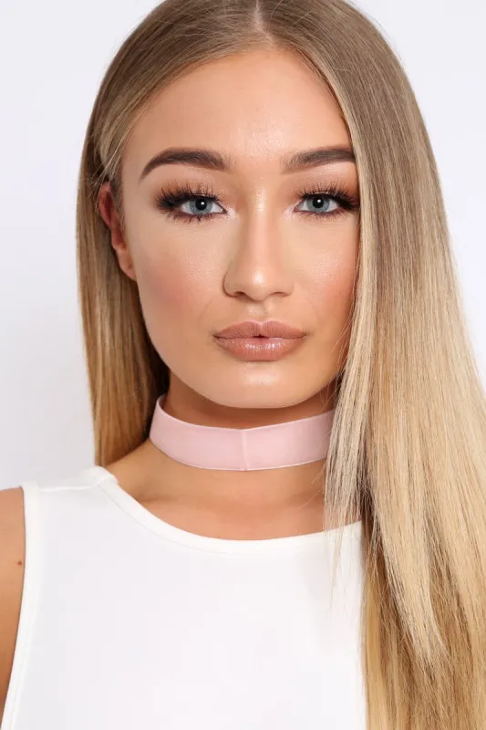 Pink Velvet Choker - Calei made by Rebellious Fashion