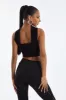 Black Knit Choker Neck Cropped Top - Lia sold by Rebellious Fashion